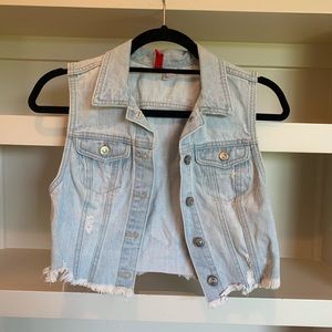 Divided Denim Crop Jean Vest
